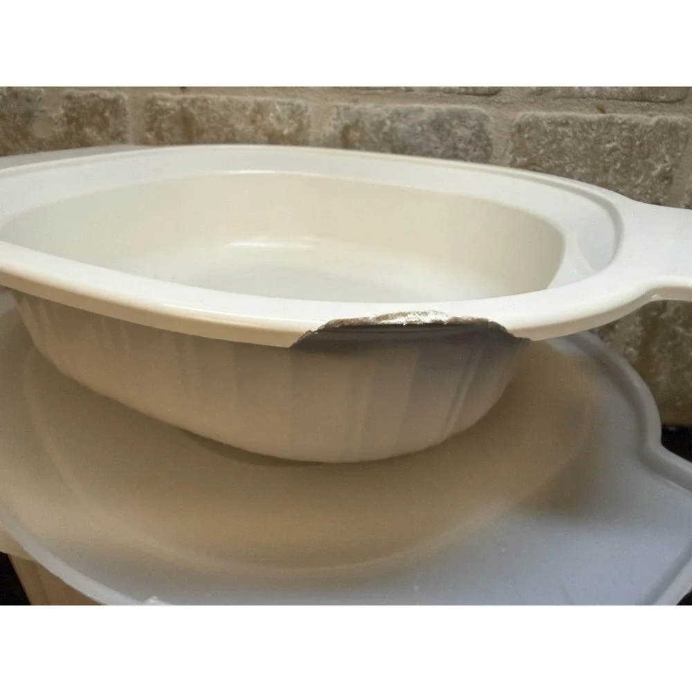 Vtg RUBBERMAID Microwave Cookware‎ 5 piece SET With Lids Beige Almond Steamer